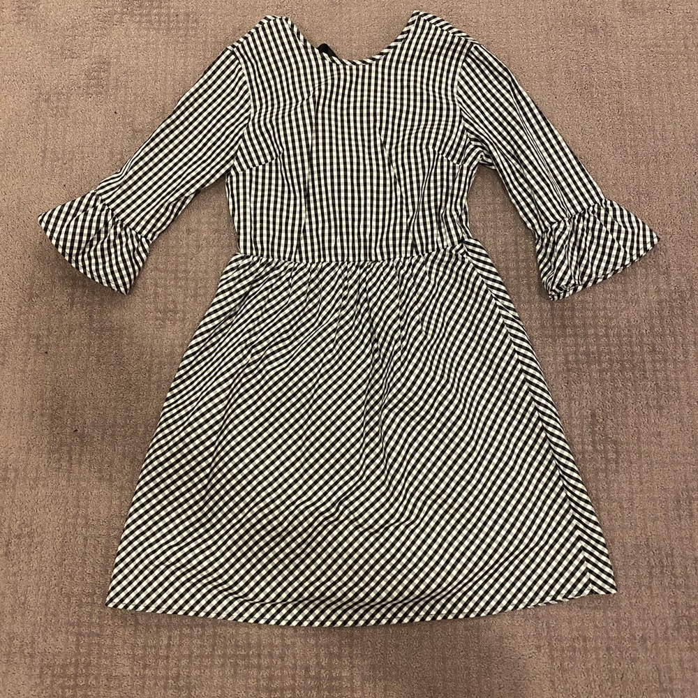 Black and white checkered boutique dress